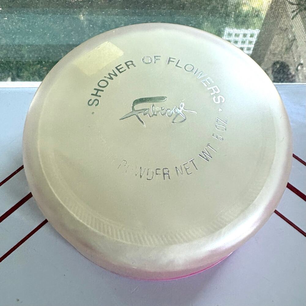 Vintage Fabergé Shower of Flowers Dusting Powder 5 oz Puff & Box